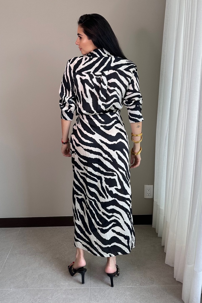 Vestido Envolvente Zebra