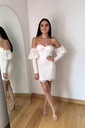 Vestido Corto Encaje Manga
