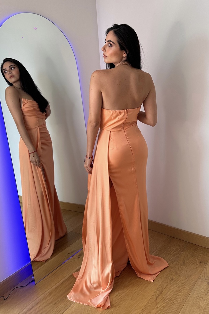 Vestido Largo Corset Peach