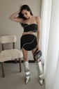 Conjunto Falda Corta Negro