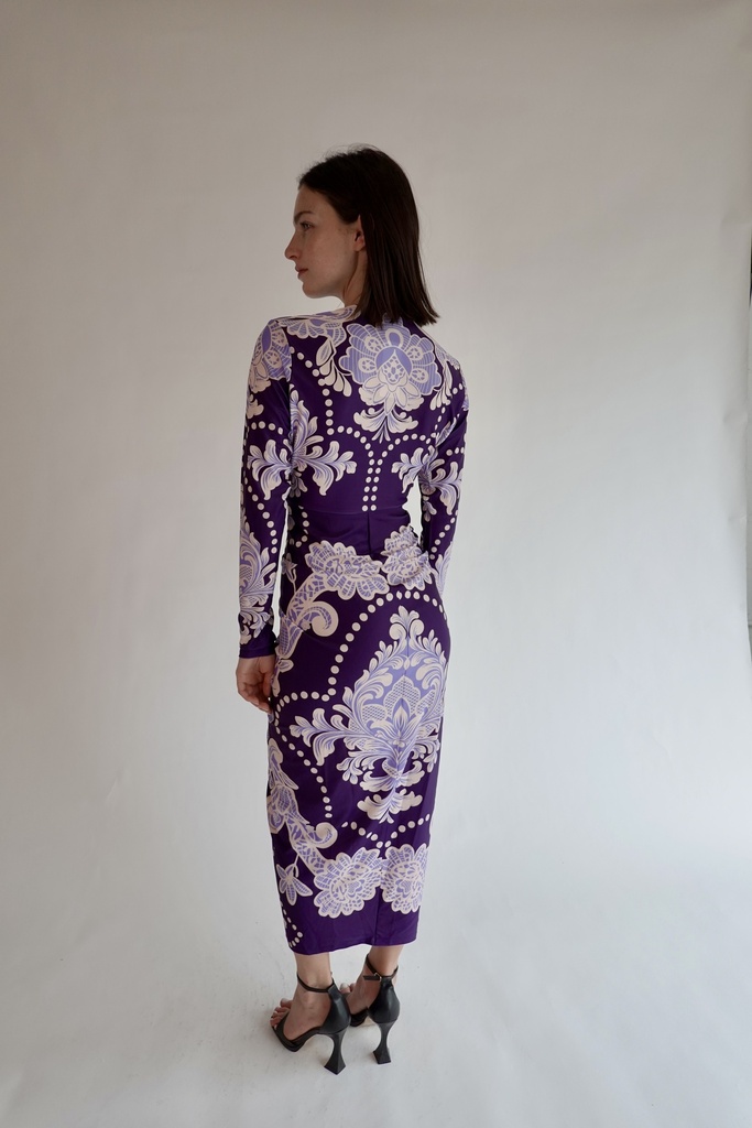 Vestido Estampado Morado