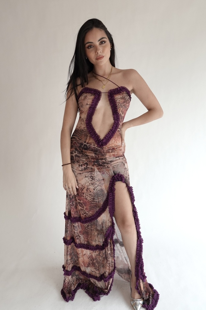 Vestido Mesh Cut Out
