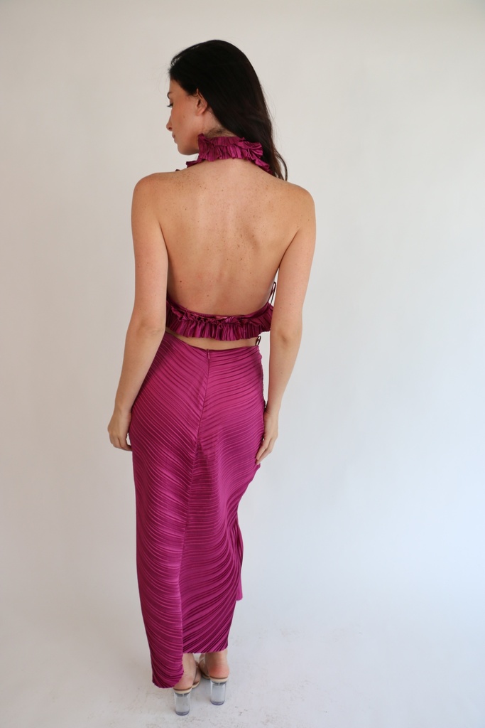 Conjunto Falda Scrunch Rosa