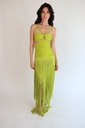 Vestido Midi Flecos Lime