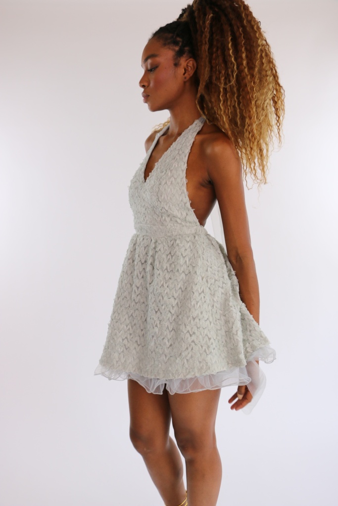 Vestido Corto Textura Mint