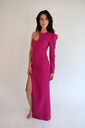 Vestido Cut Out Una Manga Rosa