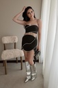Conjunto Falda Corta Negro