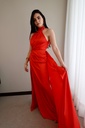 Vestido Halter Satin Rojo