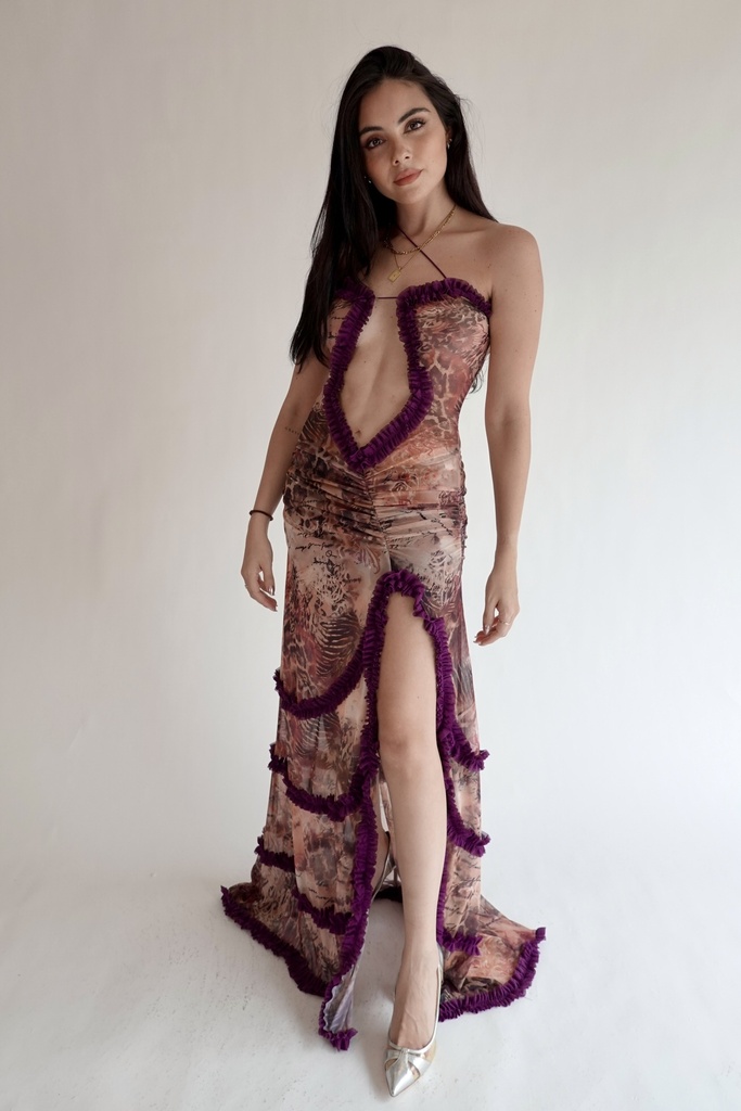 [RB04271] Vestido Mesh Cut Out (S)