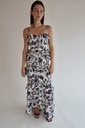 Vestido Largo Blanco y Azul