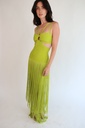 Vestido Midi Flecos Lime