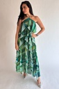 Vestido Halter Mesh Verde