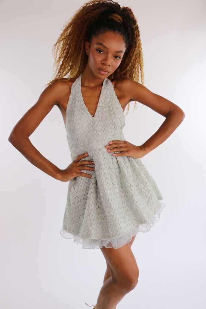 Vestido Corto Textura Mint