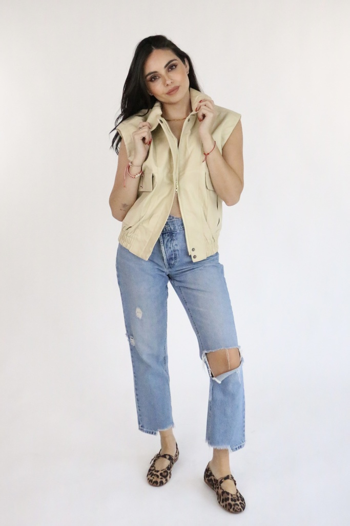 [RB05351] Modena Vest Beige (ML)