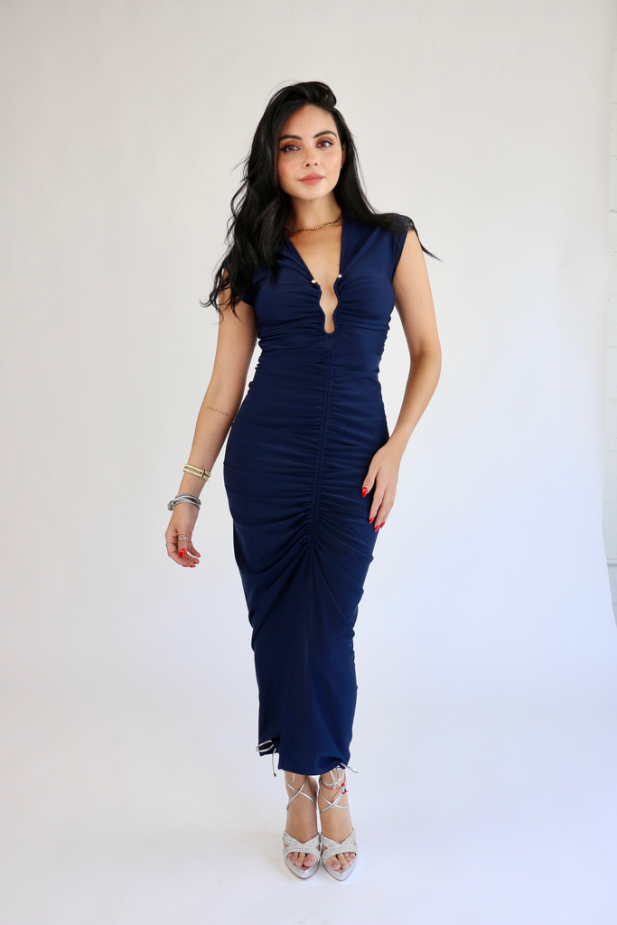 [RB05568] Alpha Dress Navy (S)