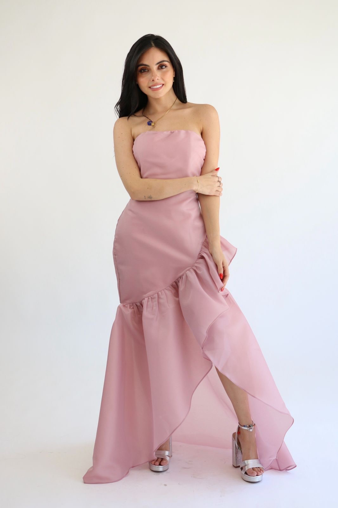 [RB05752] Cosma Dress Pink (S)