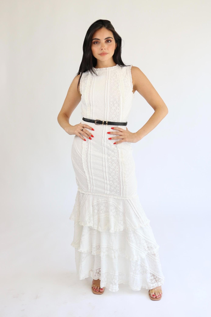 [RB05824] Astrid Dress White (S)