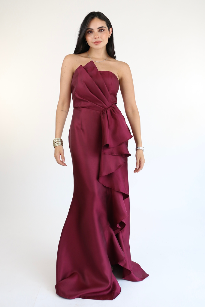 [RB06105] Reina Dress Vino (S)