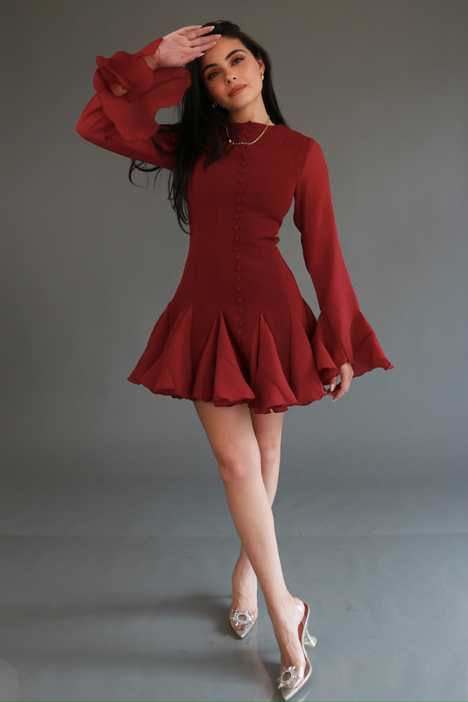 [RB06185] Loto Dress Rojo