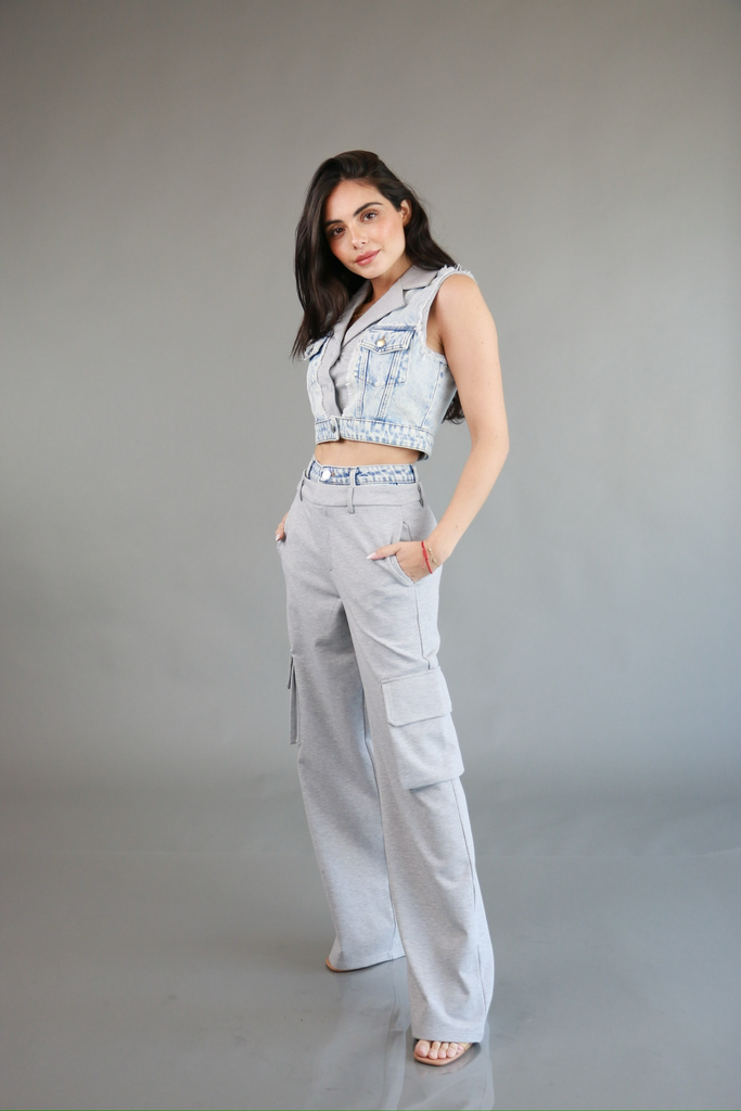 [RB06257] Ona Set Denim (S)