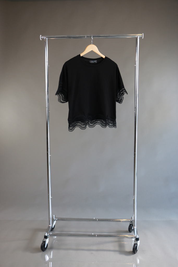 Playera Encaje Negra