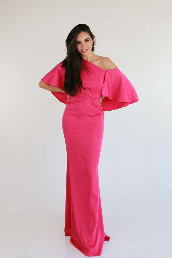 [RB06511] Mara Dress Magenta (S)