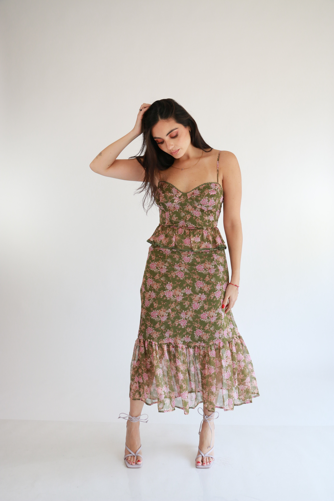 [RB06599] Olivia Floral Dress (S)