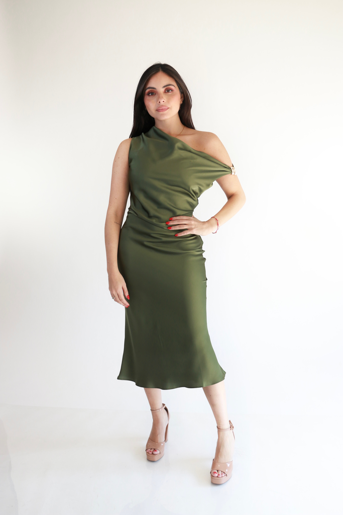 [RB06634] Midi Matcha Dress (S)
