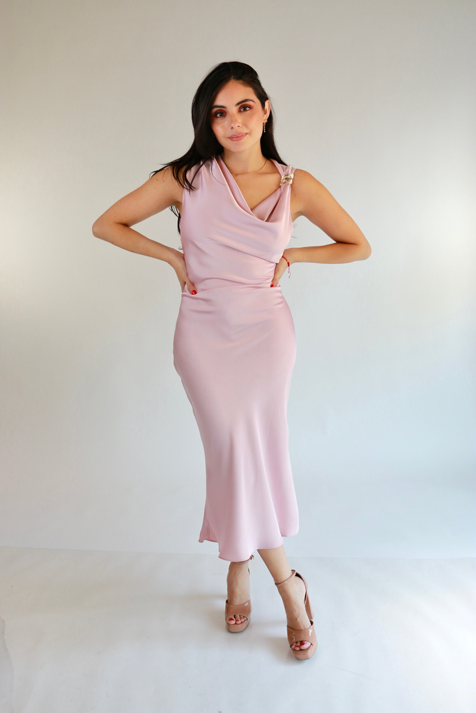 [RB06640] Midi Rosa Dress (S)